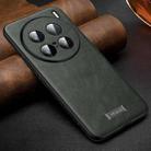 For vivo X100 Ultra SULADA Shockproof TPU + Handmade Leather Phone Case(Green) - 1