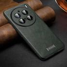 For vivo X200 Pro SULADA Shockproof TPU + Handmade Leather Phone Case(Green) - 1