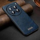 For vivo X200 Pro SULADA Shockproof TPU + Handmade Leather Phone Case(Blue) - 1