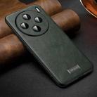 For vivo X200 SULADA Shockproof TPU + Handmade Leather Phone Case(Green) - 1