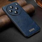 For vivo X200 SULADA Shockproof TPU + Handmade Leather Phone Case(Blue) - 1