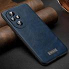 For Honor 200 Pro SULADA Shockproof TPU + Handmade Leather Phone Case(Blue) - 1