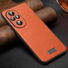 For Honor 200 Pro SULADA Shockproof TPU + Handmade Leather Phone Case(Orange) - 1