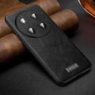 For Honor X60 Pro SULADA Shockproof TPU + Handmade Leather Phone Case(Black) - 1