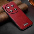 For Honor X60 Pro SULADA Shockproof TPU + Handmade Leather Phone Case(Red) - 1