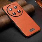 For Honor X60 Pro SULADA Shockproof TPU + Handmade Leather Phone Case(Orange) - 1