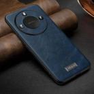 For Honor X60 SULADA Shockproof TPU + Handmade Leather Phone Case(Blue) - 1