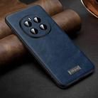 For Honor Magic7 SULADA Shockproof TPU Hybrid Handmade Leather Phone Case(Blue) - 1