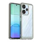 For Xiaomi Redmi 13 4G Colorful Series Acrylic Hybrid TPU Phone Case(Transparent Grey) - 1