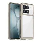For Redmi K70 Ultra Colorful Series Acrylic Hybrid TPU Phone Case(Transparent Grey) - 1