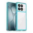 For Redmi K70 Ultra Colorful Series Acrylic Hybrid TPU Phone Case(Transparent Blue) - 1