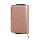 Solid Color 11-cards Zipper Card Bag(Rose Gold) - 2