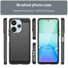 For Xiaomi Poco M6 4G Brushed Texture Carbon Fiber TPU Phone Case(Black) - 2