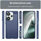 For Xiaomi Poco F6 Carbon Fiber Brushed Texture TPU Phone Case(Blue) - 2