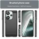 For Xiaomi Poco F6 Carbon Fiber Brushed Texture TPU Phone Case(Black) - 2