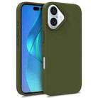 For iPhone 16 Plus Wheat Straw TPU Phone Case(Army Green) - 1