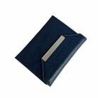 Solid Color Metal Buckle Card Bag(Blue) - 2