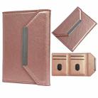 Solid Color Metal Buckle Card Bag(Rose Gold) - 1