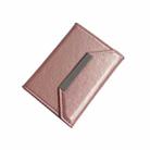 Solid Color Metal Buckle Card Bag(Rose Gold) - 2