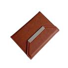 Solid Color Metal Buckle Card Bag(Brown) - 2