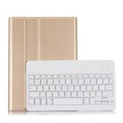 ST870S For Samsung Galaxy Tab S7 T870/T875 11 inch 2020 Ultra-thin Detachable Bluetooth Keyboard Leather Tablet Case with Stand & Sleep Function & Backlight(Gold) - 1