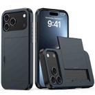 For iPhone 17 Pro Max Shockproof Armor Phone Case with Card Slot(Blue) - 1