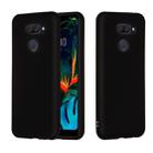 For LG K40S Pure Color Liquid Silicone Shockproof Full Coverage Protective Case(Black) - 1