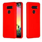 For LG K50S Pure Color Liquid Silicone Shockproof Full Coverage Protective Case(Red) - 1