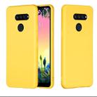 For LG K50S Pure Color Liquid Silicone Shockproof Full Coverage Protective Case(Yellow) - 1