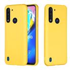 For Motorola Moto G8 Power Pure Color Liquid Silicone Shockproof Full Coverage Protective Case(Yellow) - 1