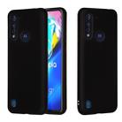 For Motorola Moto G8 Power Pure Color Liquid Silicone Shockproof Full Coverage Protective Case(Black) - 1