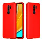 For Xiaomi Redmi 9 Pure Color Liquid Silicone Shockproof Full Coverage Protective Case(Red) - 1