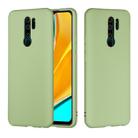 For Xiaomi Redmi 9 Pure Color Liquid Silicone Shockproof Full Coverage Protective Case(Green) - 1