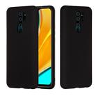 For Xiaomi Redmi 9 Pure Color Liquid Silicone Shockproof Full Coverage Protective Case(Black) - 1