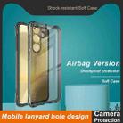 For Samsung Galaxy S25+ 5G imak Shockproof Airbag TPU Phone Case(Transparent Black) - 3