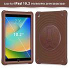 For iPad 10.2 2021 / 2020 / 2019 Holder Silicone Hybrid PC Tablet Case(Chocolate) - 2