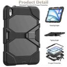 For iPad Air 11 2024 Colorful Silicone Heavy Duty Hybrid PC Tablet Case(Black) - 2