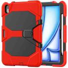 For iPad Air 11 2024 Colorful Silicone Heavy Duty Hybrid PC Tablet Case(Red) - 1