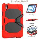 For iPad Air 11 2024 Colorful Silicone Heavy Duty Hybrid PC Tablet Case(Red) - 2