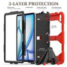 For iPad Air 11 2024 Colorful Silicone Heavy Duty Hybrid PC Tablet Case(Red) - 3