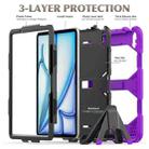 For iPad Air 11 2024 Colorful Silicone Heavy Duty Hybrid PC Tablet Case(Purple) - 3