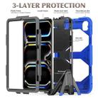 For iPad Pro 11 2024 Colorful Silicone Heavy Duty Hybrid PC Tablet Case(Dark Blue) - 3