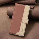 For Infinix Hot 50 5G Color Matching RFID Anti-theft Leather Phone Case(Brown) - 2