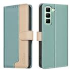 For Infinix Hot 50 4G Color Matching RFID Anti-theft Leather Phone Case(Green) - 1