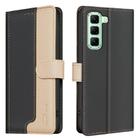 For Infinix Hot 50 4G Color Matching RFID Anti-theft Leather Phone Case(Black) - 1