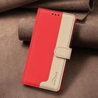 For Infinix Hot 50 4G Color Matching RFID Anti-theft Leather Phone Case(Red) - 2