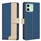 For Infinix Smart 9 / Hot 50i Color Matching RFID Anti-theft Leather Phone Case(Blue) - 1