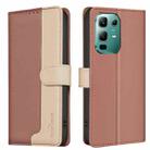 For Infinix Note 50X 5G Color Matching RFID Anti-theft Leather Phone Case(Brown) - 1