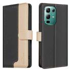 For Infinix Note 50X 5G Color Matching RFID Anti-theft Leather Phone Case(Black) - 1