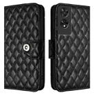 For TCL 505 Rhombic Texture Flip Leather Phone Case with Lanyard(Black) - 2